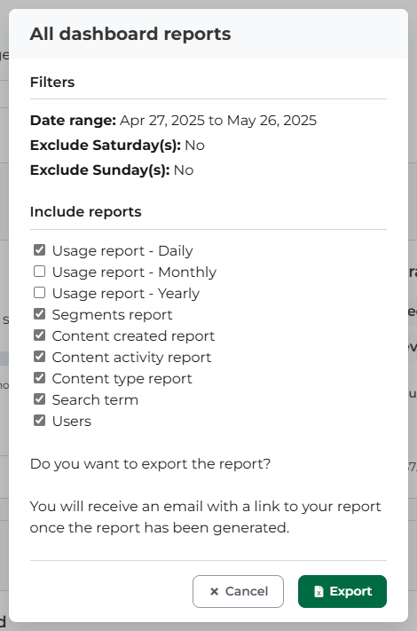 Export analytics reports - All dashboard reports modal.png